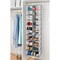 mDesign Large 20 Shelf Fabric Over Rod Closet Hanging Storage Unit